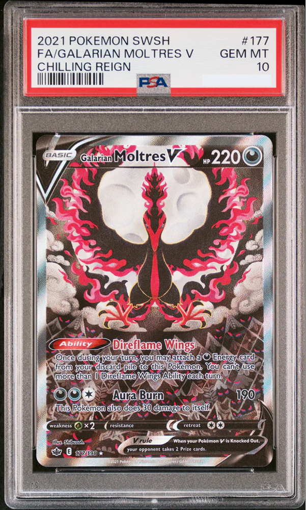2021 MOLTRES V ALT ART CHILLING