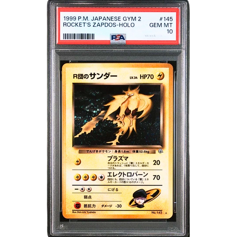 PSA 10 1999 ROCKET'S ZAPDOS GYM