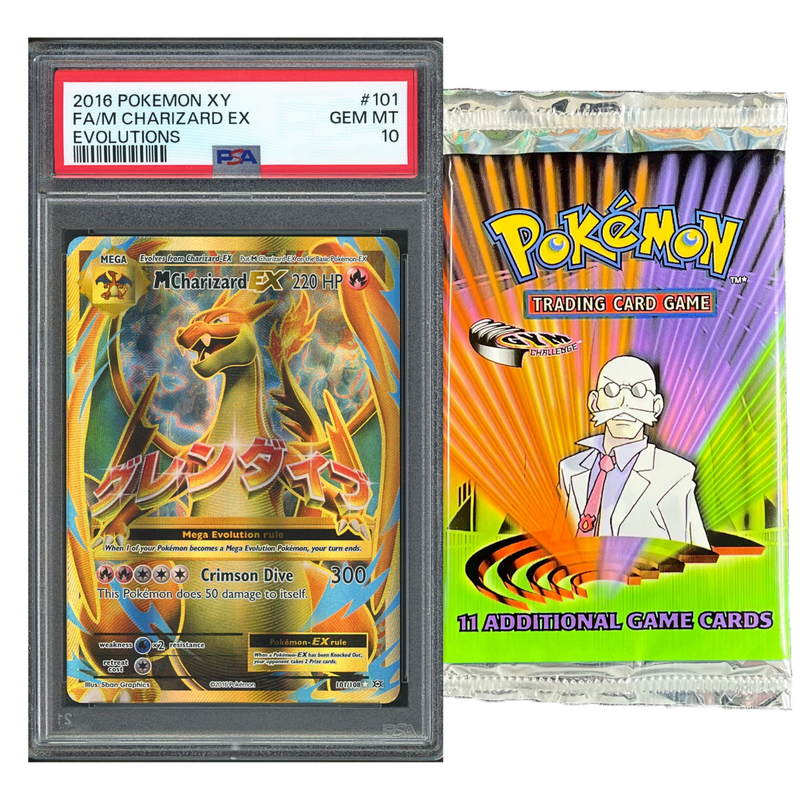 *DOUBLE BANGER* PSA 10 2016 M CHARIZARD + GYM CHALLENGE PACK (BLAINE)