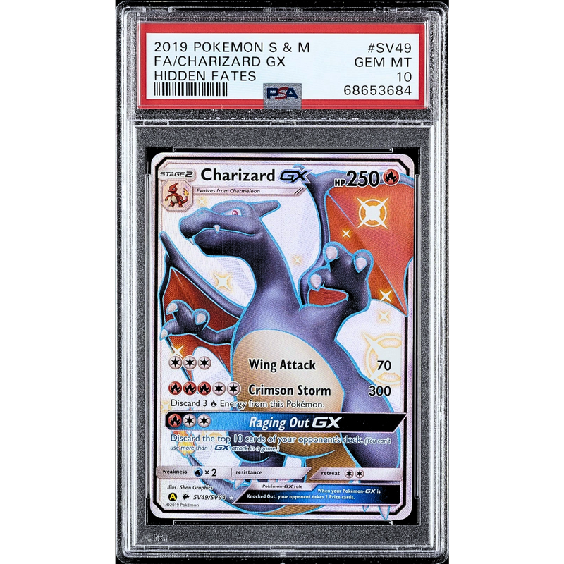 PSA 10 2019 HIDDEN FATES CHARIZARD ENG